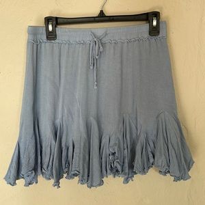 blue mini skirt